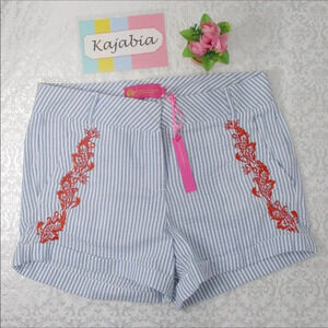 MACBETH COLLECTION Seersucker Shorts NWT Large